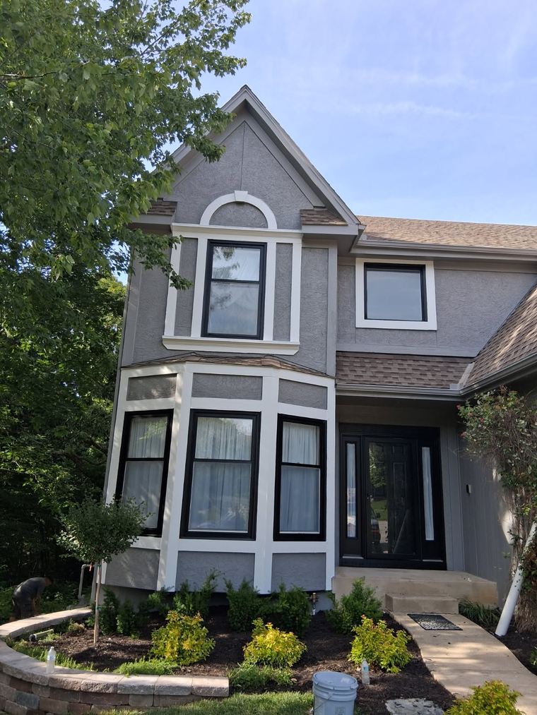 Exterior Repaint — Front Elevation, after