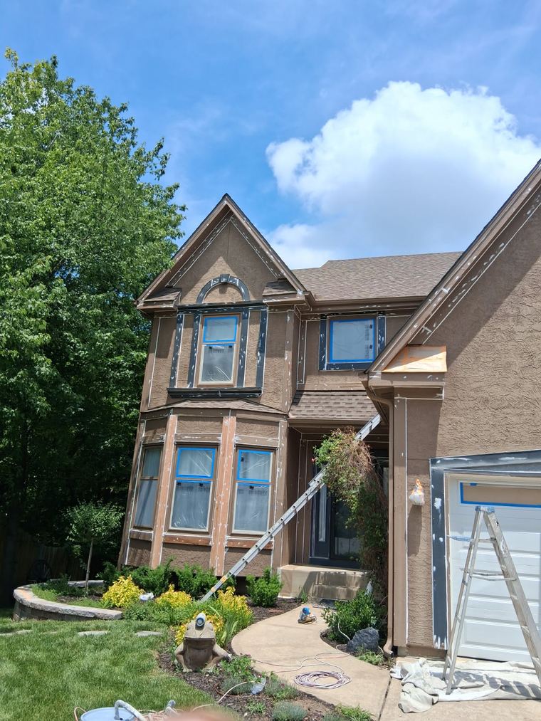 Exterior Repaint — Front Elevation, before